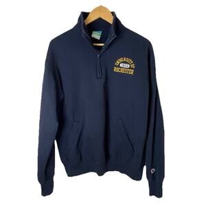 VTG Champion Eco Fleece 1/4 Zip Sweatshirt University of Rochester Women M/L